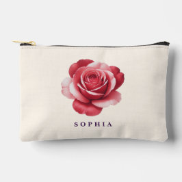 Persoonlijke Rode Roos Make-uptas Elegant Etui