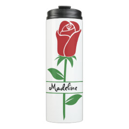 Persoonlijke Rode Roos Thermosbeker