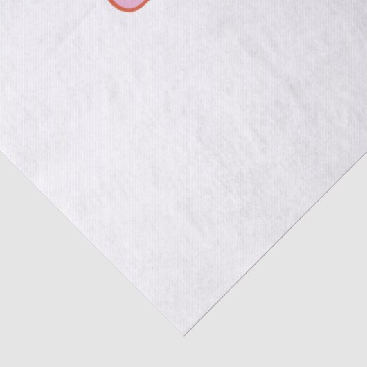 Persoonlijke Rode Roze Naam Tissuepapier (Detail)