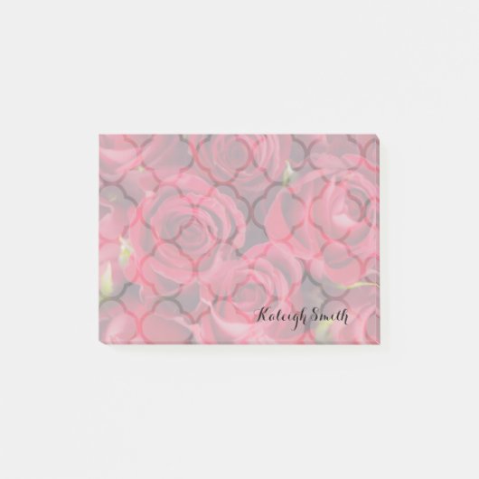 Persoonlijke rode rozen Post it Notes (Voorkant)