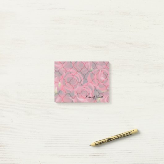 Persoonlijke Rode Rozen Post It Notities Post-it® Notes (Op bureau)