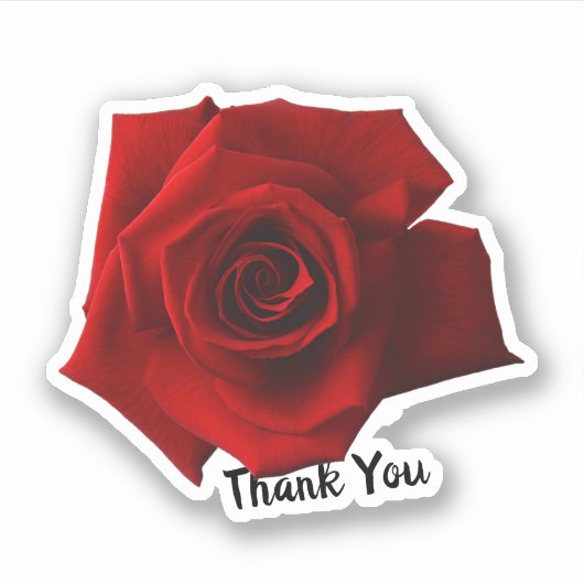 Persoonlijke rode rozen sticker (Voorkant)