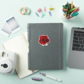 Persoonlijke rode rozen sticker (iPad Cover)