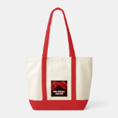 Persoonlijke Rode Stippen Boog Tas (Achterkant)