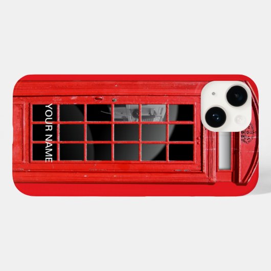 Persoonlijke Rode Telefoon iPhone-tas Case-Mate iPhone Case (Achterkant (horizontaal))