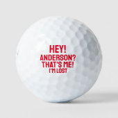 Persoonlijke Rode Typografie Funny Lost Golf Balls Golfballen (Voorkant)