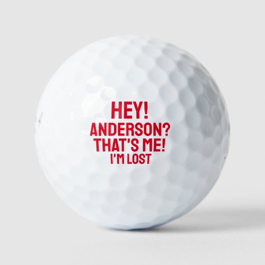 Persoonlijke Rode Typografie Funny Lost Golf Balls Golfballen (Voorkant)