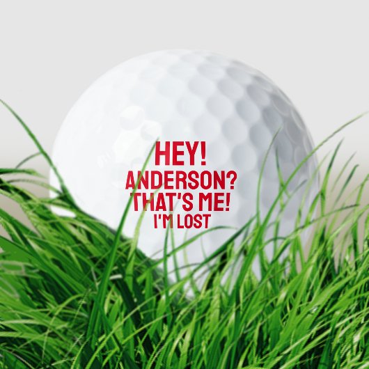 Persoonlijke Rode Typografie Funny Lost Golf Balls Golfballen
