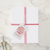 Persoonlijke rode Valentijnswensen Cadeaulabel (Met Touw)
