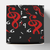 Persoonlijke Rode Witte en Zwarte Muzieknoten Bedankdoosjes (Bovenkant)