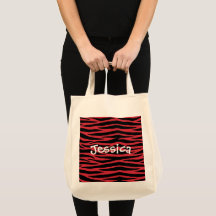 Persoonlijke Rode Zebra Wilde Dier Strepen Boodsch