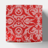 Persoonlijke rode zwarte & witte Damasdoos Bedankdoosjes (Bovenkant)