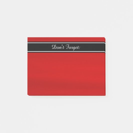 Persoonlijke Rode Zwarte Witte Post It Notities Post-it® Notes (Voorkant)