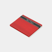 Persoonlijke Rode Zwarte Witte Post It Notities Post-it® Notes (Schuin)
