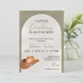 Persoonlijke rodeo Cowboy baby shower Kaart (Staand voorkant)