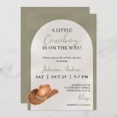 Persoonlijke rodeo Cowboy baby shower Kaart (Voorkant / Achterkant)