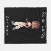 Persoonlijke Roller Derby fleece deken (Voorkant (Horizontaal))