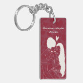 Persoonlijke Romantische Acryl  Sleutelhanger (Voorkant Links)