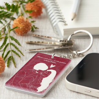 Persoonlijke Romantische Acryl Sleutelhanger