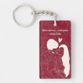 Persoonlijke Romantische Acryl  Sleutelhanger (Voorkant)