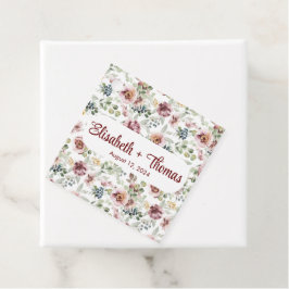 Persoonlijke romantische bloemige pastel cadeautag bedankjes labels