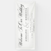 Persoonlijke Romantische Bruiloft Spandoek (Verticaal)