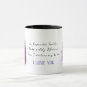 Persoonlijke romantische lavendelmug voor haar mok (Midden)
