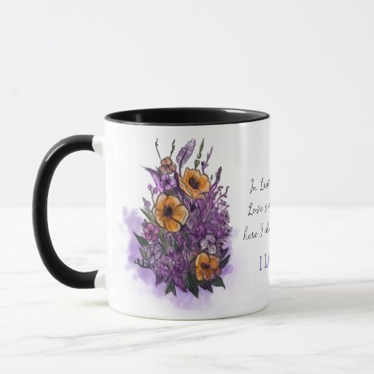 Persoonlijke romantische lavendelmug voor haar mok (Links)