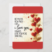 Persoonlijke romantische Valentijnsdag kaart (Voorkant)