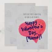 Persoonlijke romantische Valentijnskaart Feestdagenkaart (Voorkant / Achterkant)