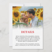 Persoonlijke Romcom Poster 2 in 1 Foto Bruiloft Kaart (Achterkant)