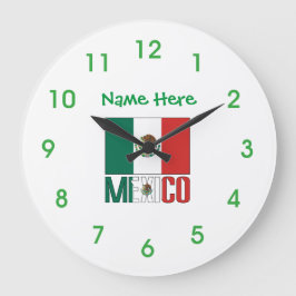 Persoonlijke ronde Mexicaanse vlag Grote Klok