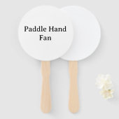 Persoonlijke Ronde Paddle Handventilator Handwaaier (Voorkant en achterkant)