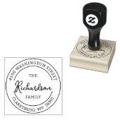 Persoonlijke Ronde Retouradres Stempel (Gestempeld)