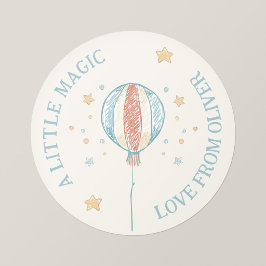 Persoonlijke ronde stickers met ballon dromerij