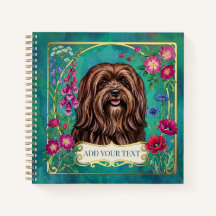 Persoonlijke Roodbruine Lhasa Apso Vierkante Notit