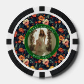 Persoonlijke Roos Bloemige Verjaardag Poker Chips (Voorkant)