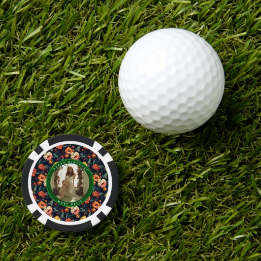 Persoonlijke Roos Bloemige Verjaardag Poker Chips (Golfbal Marker)