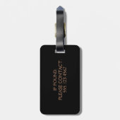 Persoonlijke Roos Gold-Stippen | Kalkbordstrips Bagagelabel (Achterkant verticaal)