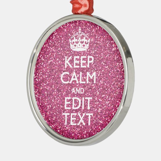 Persoonlijke Roos Keep Calm Decor Metalen Ornament (Links)