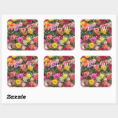 Persoonlijke Roos-weddenschappen Vierkante Sticker (Vel)