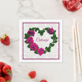 Persoonlijke Roos Wingerdhart Servetten (Insitu)