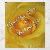 Persoonlijke roosfleslabels wijn etiket (Enkel label)