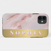 Persoonlijke roosmarmer voor speciale gelegenheids Case-Mate iPhone case (Achterkant (horizontaal))