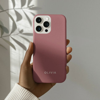 "Persoonlijke Rose Gold: iPhone Hoes met Eigen Naa 16 Pro Hoesje