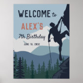 Persoonlijke rotbeklimming Birthday Party Welcome Poster (Voorkant)