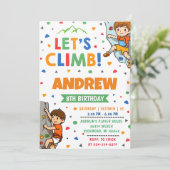 Persoonlijke rotsklimmen verjaardag kaart (Staand voorkant)