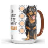 Persoonlijke Rottweiler Douane Hond Mok 15oz