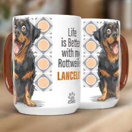 Persoonlijke Rottweiler Douane Hond Mok 15oz