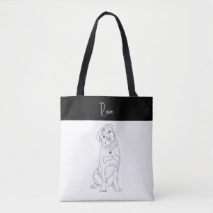 Persoonlijke Rottweiler Kunst en Naam Tote Bag